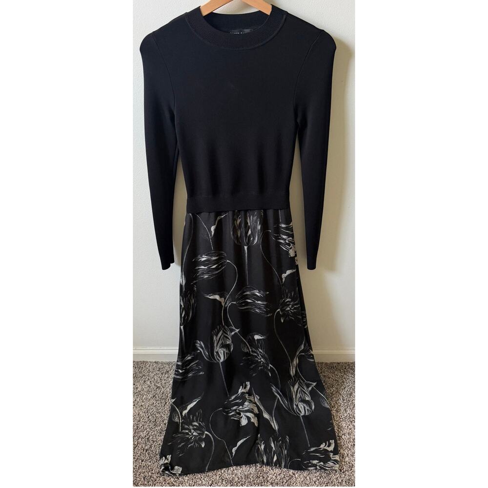 Ted Baker London Alettaaa Knit bodice long sleeve midi dress women's size 0 - Picture 4 of 8